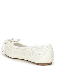 MICHAEL Michael Kors Girls' Kenya Glitter Padlock Hardware Bow Ballet Flats (Youth)