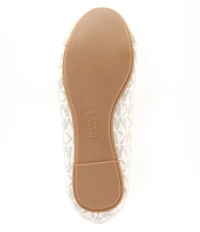 MICHAEL Michael Kors Girls' Kenya Metallic Logo Padlock Hardware Bow Detail Ballet Flats (Youth)