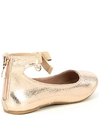MICHAEL Michael Kors Girls' Kenyah Kay Bow Logo Charm Ballet Flats (Youth)