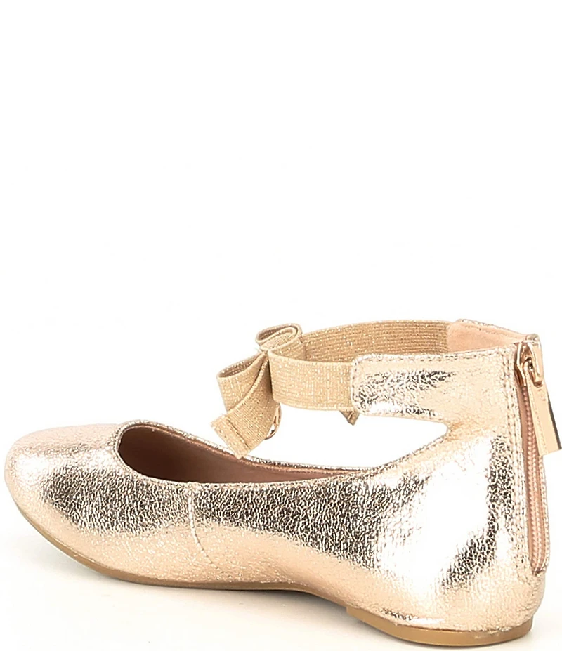 MICHAEL Michael Kors Girls' Kenyah Kay Bow Logo Charm Ballet Flats (Youth)