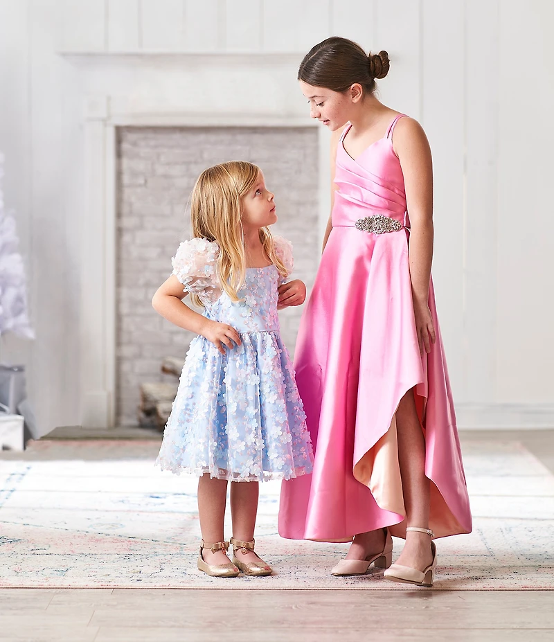 MICHAEL Michael Kors Girls' Kenyah Kay Bow Logo Charm Ballet Flats (Youth)