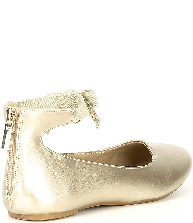 MICHAEL Michael Kors Girls' Kenyah Kay-T Bow Logo Charm Ballet Flats (Toddler)