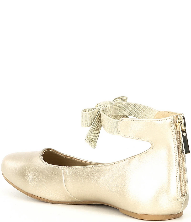 MICHAEL Michael Kors Girls' Kenyah Kay-T Bow Logo Charm Ballet Flats (Toddler)