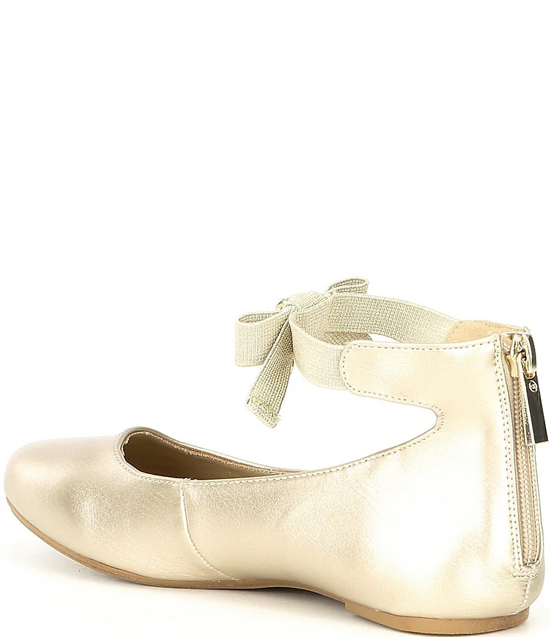 MICHAEL Michael Kors Girls' Kenyah Kay-T Bow Logo Charm Ballet Flats (Infant)