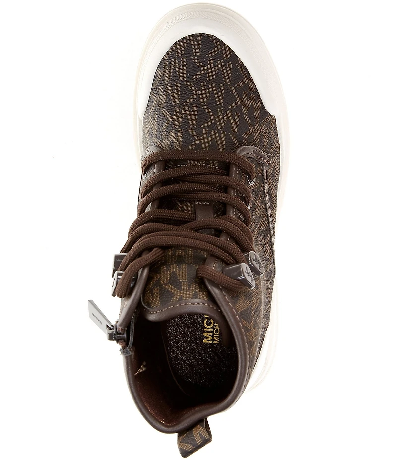 MICHAEL Michael Kors Girls' Payton Logo Lace Up Lug Sole Booties (Toddler)