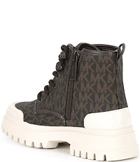 MICHAEL Michael Kors Girls' Payton Logo Lace Up Lug Sole Booties (Youth)