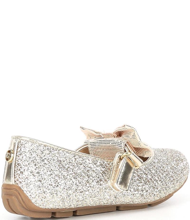 MICHAEL Michael Kors Girls' San Rover Harin Glitter Bow Mary Jane Ballet Flats (Infant)