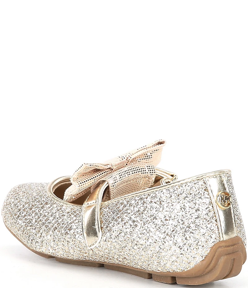MICHAEL Michael Kors Girls' San Rover Harin Glitter Bow Mary Jane Ballet Flats (Infant)