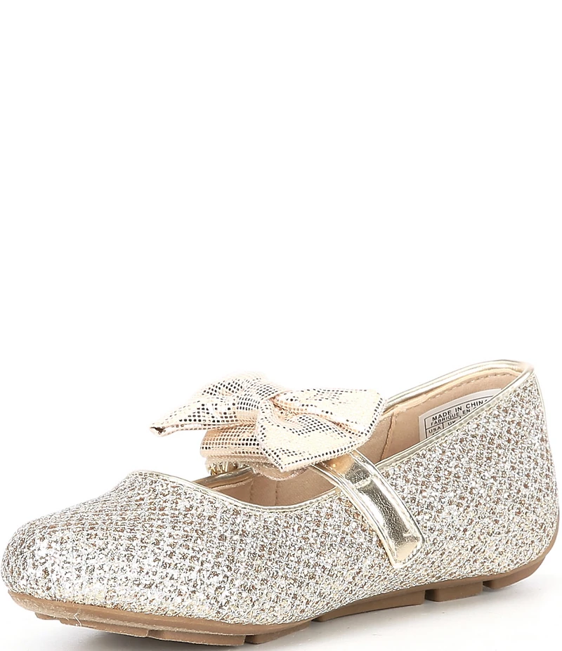 MICHAEL Michael Kors Girls' San Rover Harin Glitter Bow Mary Jane Ballet Flats (Toddler)