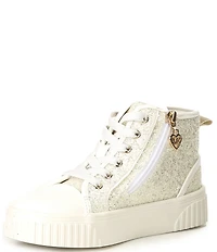 MICHAEL Michael Kors Girls' Jem Split Hi-Top Glitter Sneakers (Youth)