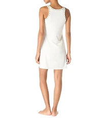 MICHAEL Michael Kors Half Moon Studs Scoop Neck Tank Dress Swim Cover-Up