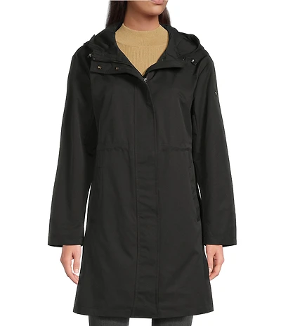 MICHAEL Michael Kors Leopard Print Stand Collar Elastic Waist Water-Reistant Anorak Jacket