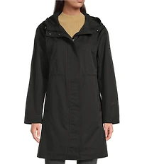 MICHAEL Michael Kors Leopard Print Stand Collar Elastic Waist Water-Reistant Anorak Jacket