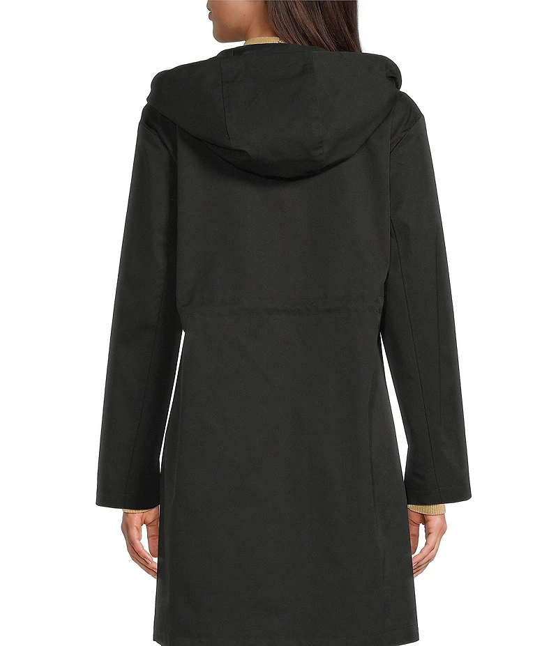 MICHAEL Michael Kors Leopard Print Stand Collar Elastic Waist Water-Reistant Anorak Jacket