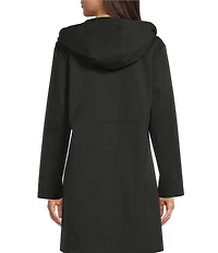 MICHAEL Michael Kors Leopard Print Stand Collar Elastic Waist Water-Reistant Anorak Jacket