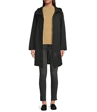 MICHAEL Michael Kors Leopard Print Stand Collar Elastic Waist Water-Reistant Anorak Jacket