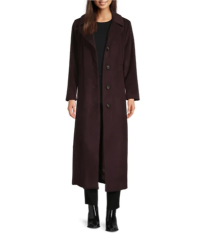 MICHAEL Michael Kors Max Wool Blend Shawl Collar Long Sleeve Fitted Single Breasted Coat