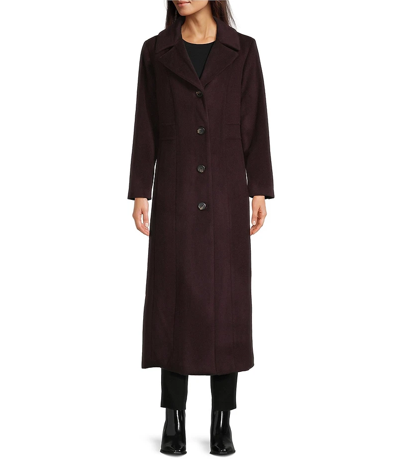 MICHAEL Michael Kors Max Wool Blend Shawl Collar Long Sleeve Fitted Single Breasted Coat