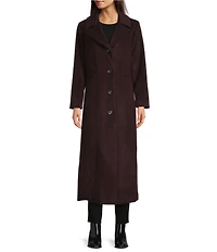 MICHAEL Michael Kors Max Wool Blend Shawl Collar Long Sleeve Fitted Single Breasted Coat