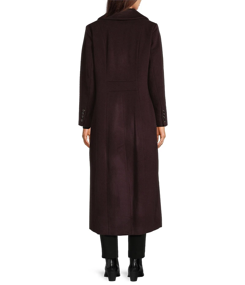 MICHAEL Michael Kors Max Wool Blend Shawl Collar Long Sleeve Fitted Single Breasted Coat