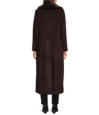 MICHAEL Michael Kors Max Wool Blend Shawl Collar Long Sleeve Fitted Single Breasted Coat