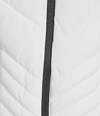 MICHAEL Michael Kors Quilted Faux Fur Trim Stand Collar Hooded Zip Front Puffer Jacket