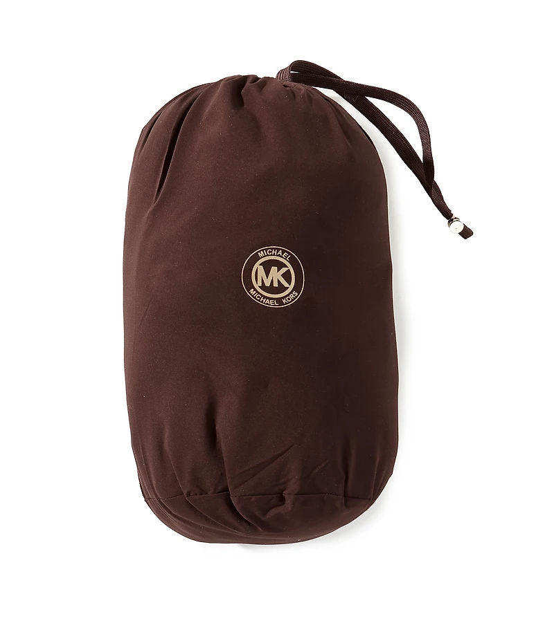 MICHAEL Michael Kors Quilted Stand Collar Hooded Water Resistant Zip Front Down Puffer Jacket