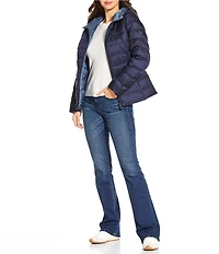 MICHAEL Michael Kors Reversible Feather Down Quilted Hooded Zip Front Puffer Jacket