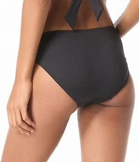 MICHAEL Michael Kors Solid Belted Classic Bikini Swim Bottom