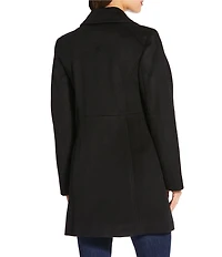 MICHAEL Michael Kors Wool Blend Point Collar Zip Front Coat
