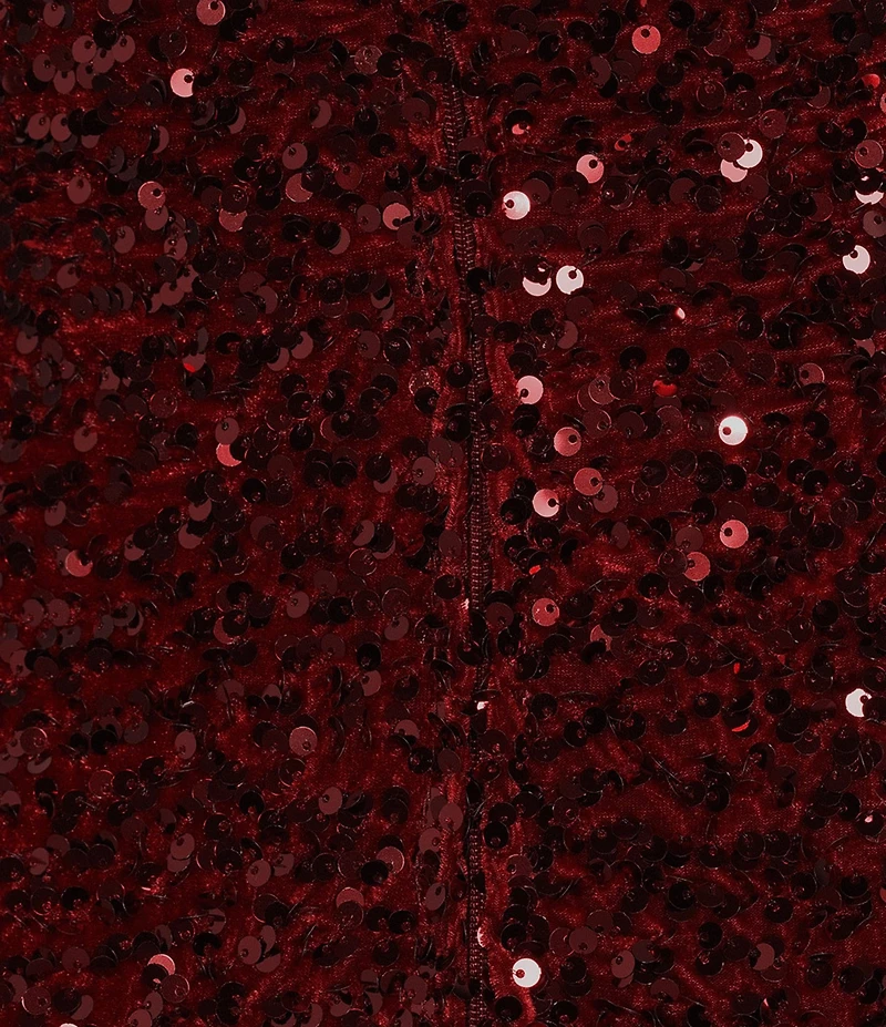 Midnight Doll One Shoulder Sequin Front Slit Bodycon Dress