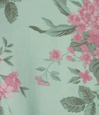 Midnight Doll Floral Printed Square Neck Short Puff Sleeve Open Tie Back Maxi Dress