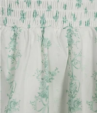 Midnight Doll Floral Printed V-Neck Smocked Bodice Tiered Maxi Dress