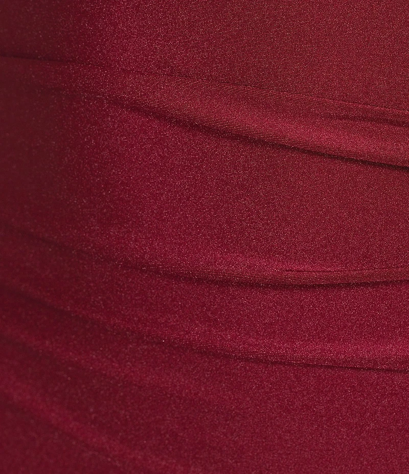 Midnight Doll Jersey Knit Satin Scoop Spaghetti Strap Strappy Back Dress