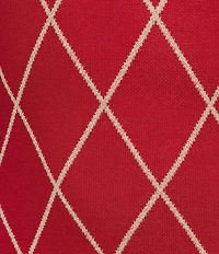 Midnight Doll Metallic Knit Windowpane Plaid High Neck Long Sleeve Sweater Dress