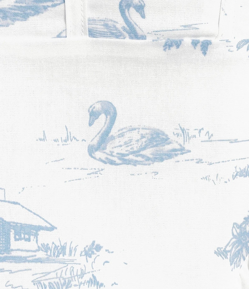 Midnight Doll Poplin Toile Printed Sweetheart Neck Long Sleeve Dress