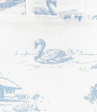 Midnight Doll Poplin Toile Printed Sweetheart Neck Long Sleeve Dress