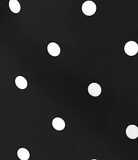 Midnight Doll Satin Polka Dot V-Neck Sleeveless Drape Back Dress
