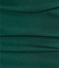 Midnight Doll Satin Rhinestone Strap Detail Lace-Up Back Long Dress