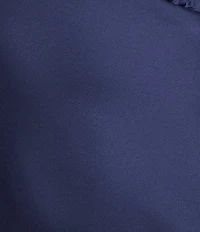 Midnight Doll Satin V-Neck Sleeveless Back Drape Dress