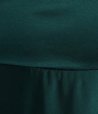Midnight Doll Sherri Satin V-Neck Spaghetti Strap Tie Back A-Line Gown