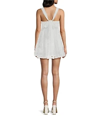 Midnight Doll Soutache Lace V-Neck Mini Dress