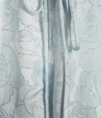 Midnight Doll Spaghetti Strap Brocade Corset Detail Gown