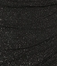 Midnight Doll Spaghetti Strap Glitter Knit Rhinestone Bodycon Dress