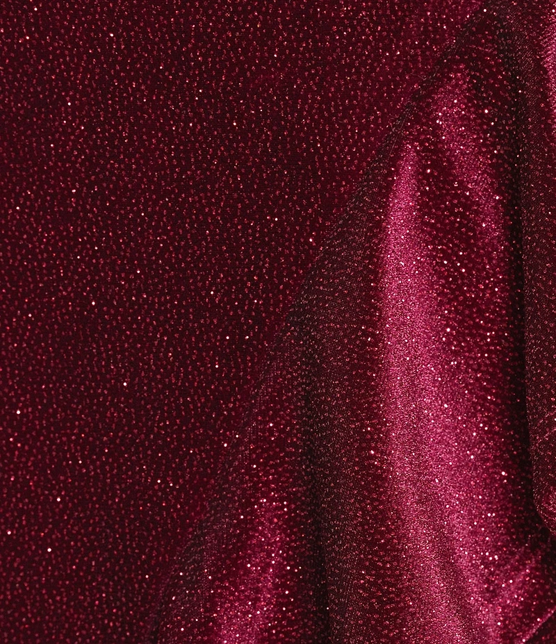 Midnight Doll Spaghetti Strap Glitter Velvet Rhinestone Ruffle Detail Dress
