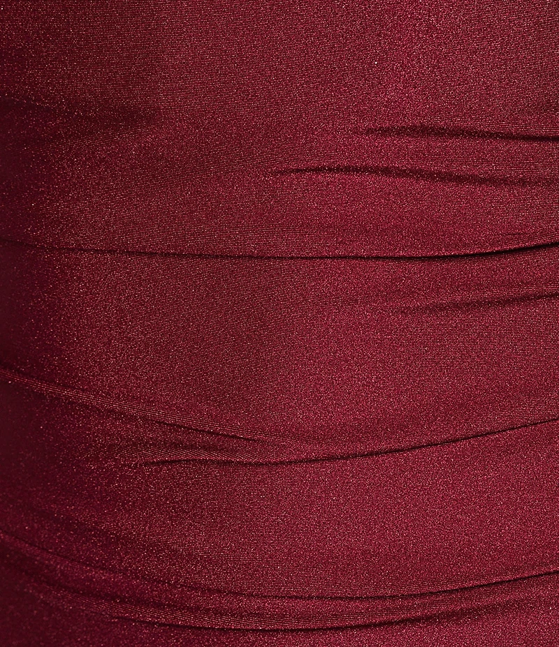 Midnight Doll Spaghetti Strap Scoop Neck Strappy Back Long Satin Dress