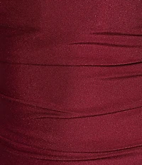 Midnight Doll Spaghetti Strap Scoop Neck Strappy Back Long Satin Dress