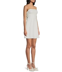 Midnight Doll Strapless Bow Back A-Line Dress