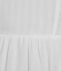 Midnight Doll Textured Check Puff Sleeve With Bow Back Detail Short Dress