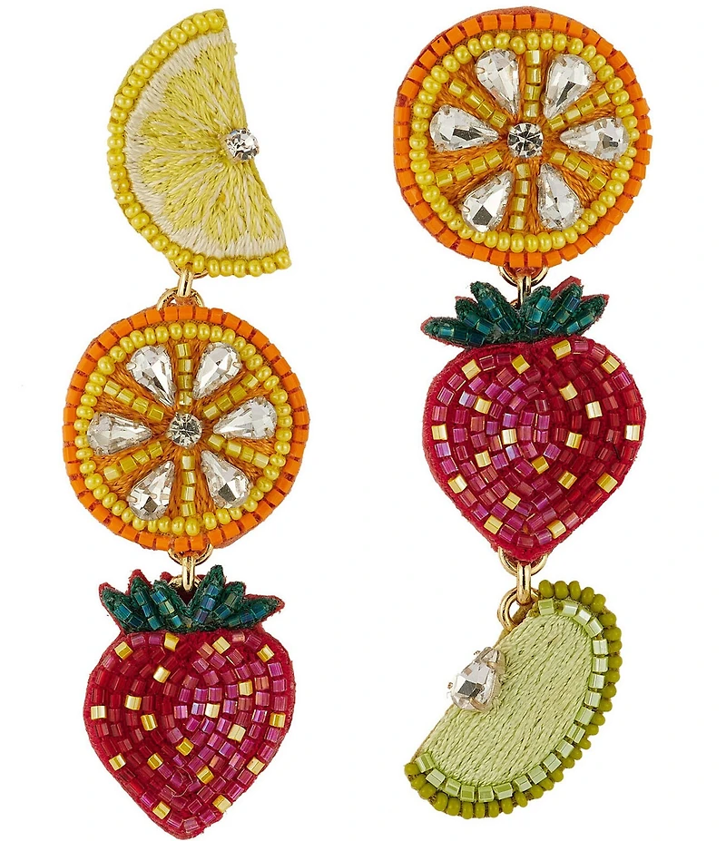 Mignonne Gavigan Alita Fruit Novelty Linear Resort Earrings